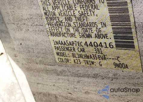 2014 Nissan Maxima 3.5 Sv from USA, damaged, VIN 1N4AA5AP7EC440416